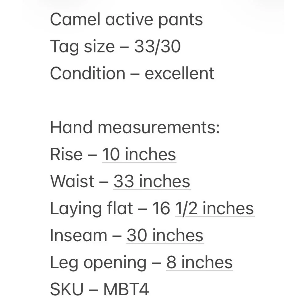 Camel Active Mens Hudson Corduroy Straight Tan Pants 33/30 Meas: 33x30